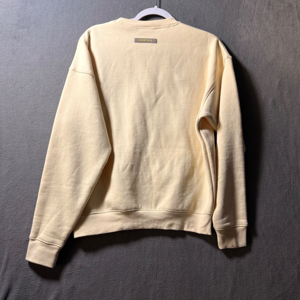 Fear of God Essentials Crewneck Sweatshirt Yellow Buttercream Logo XL - Picture 4 of 7